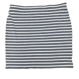 Ann Taylor LOFT Womens Blue White Striped Knit Mini Skirt Size Medium